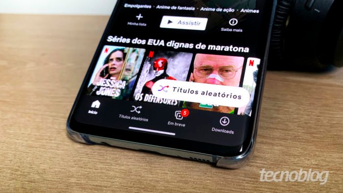 Aplicativo da Netflix no Android (Imagem: Bruno Gall De Blasi/Tecnoblog)