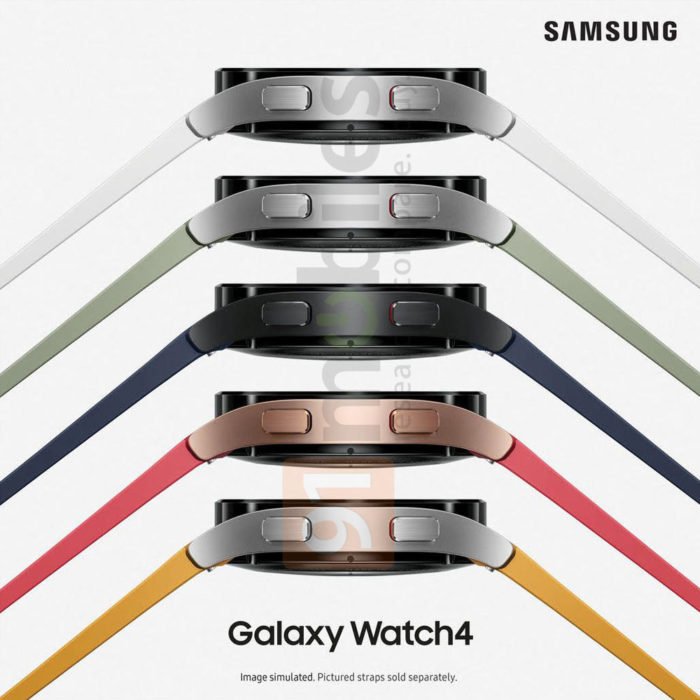 Samsung Galaxy Watch 4 pode ter várias opções de cores (Imagem: Reprodução/91mobiles)