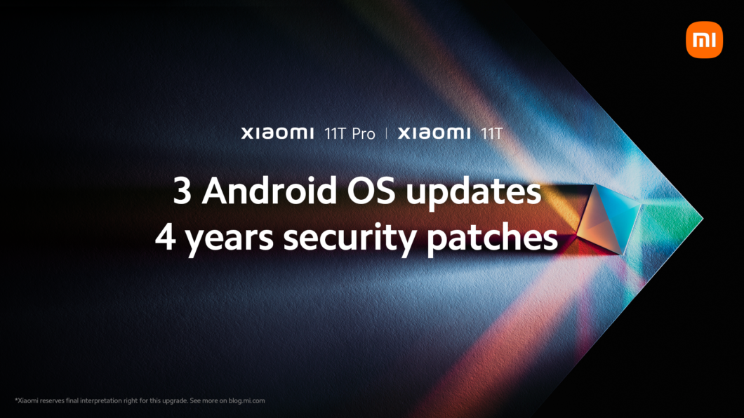 Xiaomi promete três anos de atualizações de Android para 11T e 11T Pro (Imagem: Divulgação/Xiaomi)